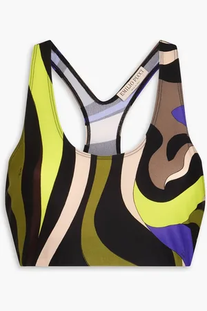 Puccini Sport-BH aus Stretch-Jersey mit Print - - XL