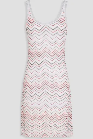Missoni Mini-Strickkleid mit Metallic-Effekt und Pailletten in Häkeloptik - - IT 48