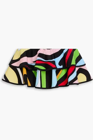 Puccini Bikini-Höschen mit Rüschen und Print - - M