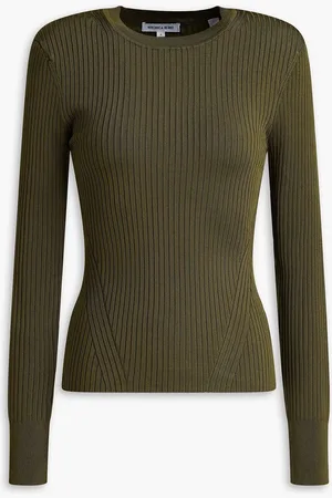 VERONICA BEARD Acara Rippstrickpullover - Grün - L
