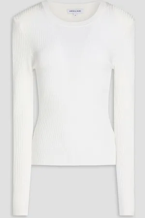 VERONICA BEARD Acara Rippstrickpullover - Weiß - M