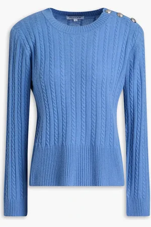 VERONICA BEARD Alder Kaschmirpullover mit Zopfstrickmuster - Blau - M