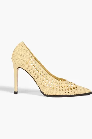 Tory Burch Pumps aus geflochtenem Leder - Gelb - US 9.5