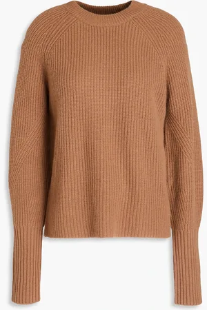 VERONICA BEARD Angela gerippter Pullover aus einer Woll-Kaschmirmischung - Braun - L