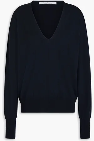 Another Tomorrow Pullover aus einer Wollmischung - Blau - S