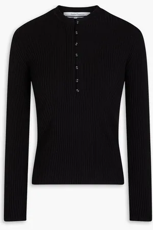 Another Tomorrow Pullover aus einer gerippten Merinowollmischung - - L