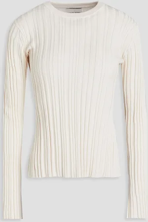 Loulou Studio Evie Pullover aus Rippstrick - Weiß - XL
