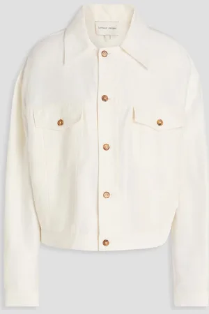 Loulou Studio Kerria Jacke aus Dupionseide - Weiß - XL