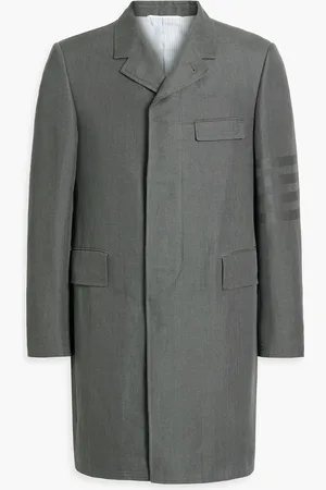 Thom Browne Mantel aus Leinen mit Streifen - Grau - 2
