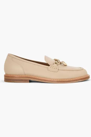 Chloé Loafers aus Narbenleder mit Kettenverzierung - Neutral - EU 40