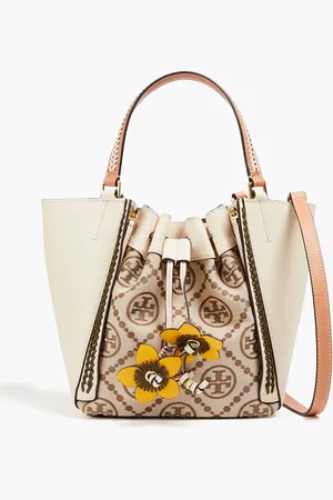 Tory Burch McGraw Tote Bag aus Leder und Jacquard - Neutral - OneSize