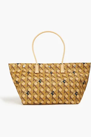 Tory Burch Tote Bag aus Twill mit Print - Gelb - OneSize