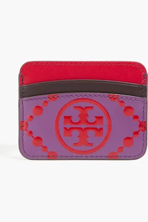 Tory Burch Kartenetui aus Leder mit Logoprint - - OneSize