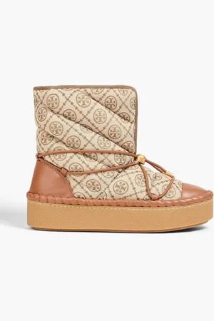 Tory Burch Schneestiefel aus Jacquard und Leder - Neutral - US 10