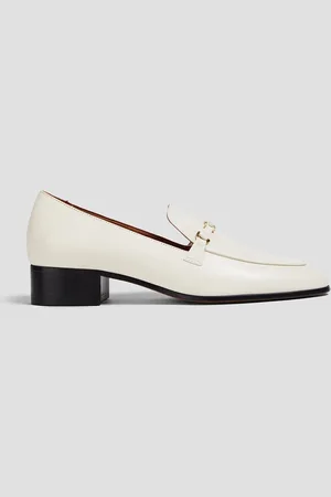 Maje Loafers aus Leder mit Verzierung - Weiß - EU 39
