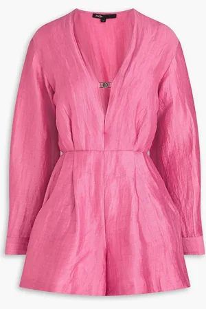 Maje Playsuit aus einer Leinenmischung mit Falten - - FR 36