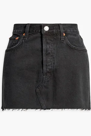 RE/DONE Minirock aus Denim mit Fransen - - 24