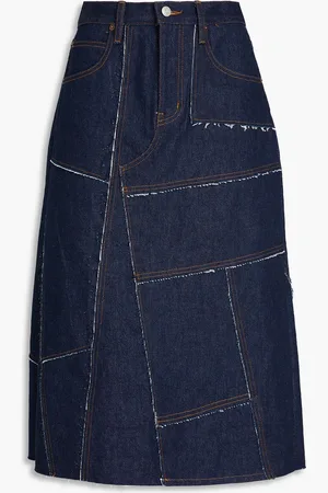 Frame Midirock aus Denim - Blau - 24