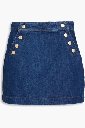 Frame Sailor Minirock aus Denim mit Druckknöpfen - Blau - 26