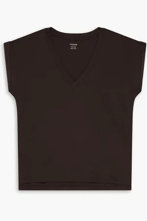 Frame Easy T-Shirt aus Baumwoll-Jersey - Braun - S