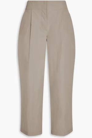 A.Emery Oliver Cropped Hose mit geradem Bein aus einer Baumwollmischung - Grau - UK 10