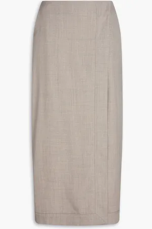 A.Emery Joan Midi-Wickelrock aus Wolle - Neutral - UK 12