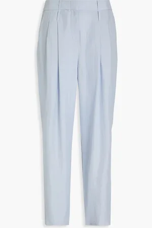 Giorgio Armani Hose mit geradem Bein aus Seide - Blau - IT 50