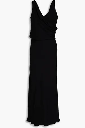 Giorgio Armani Drapiertes Midikleid aus Crêpe de Chine aus Seide - - IT 40