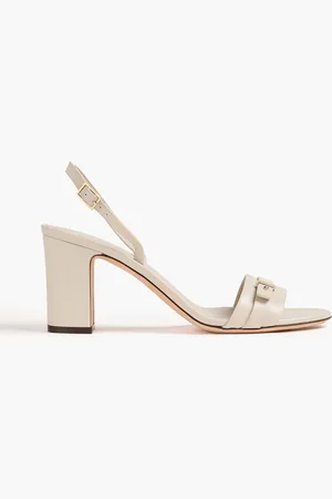 Giorgio Armani Slingback-Sandalen aus Leder mit Schnalle - Weiß - EU 38