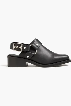 Ganni Slingback-Pumps aus einer Ledermischung mit Verzierung - - EU 37