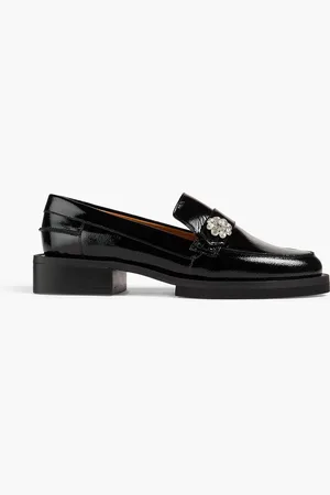Ganni Loafers aus Lackleder mit Kristallverzierung - - EU 39