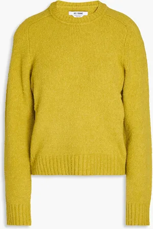 RE/DONE Pullover aus Bouclé-Strick aus einer Baumwollmischung - Gelb - M