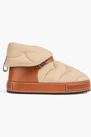 Chloé Schneestiefel aus Leder und gstepptem Shell - Neutral - EU 39