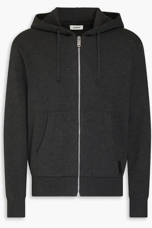 Sandro Hoodie aus Strick mit Reißverschluss - Grau - XS