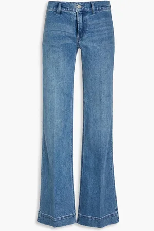ALICE+OLIVIA Alice Olivia - Brian tief sitzende Jeans mit weitem Bein - Blau - 31