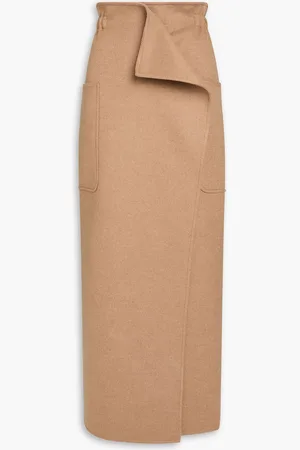 Max Mara Coal Maxi-Wickelrock aus Kamelhaar - Braun - IT 40