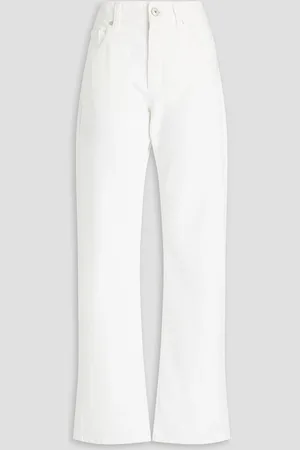 Brunello Cucinelli Hoch sitzende Jeans mit geradem Bein - Weiß - IT 44