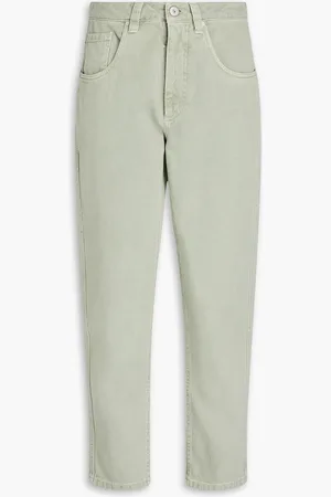Brunello Cucinelli High-rise tapered jeans - Grün - IT 38