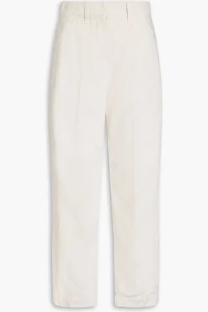 Brunello Cucinelli Hoch sitzende Karottenjeans - Weiß - IT 42