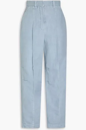 Brunello Cucinelli Hoch sitzende Karottenjeans - Blau - IT 48
