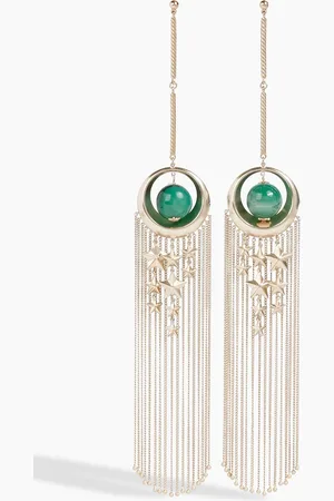 ZIMMERMANN Goldfarbene Ohrringe mit Achat - Grün - OneSize