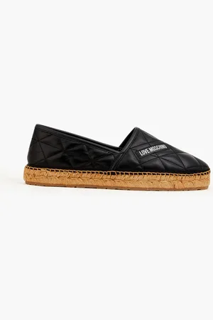 Moschino Espadrilles aus gestepptem Leder - - EU 39
