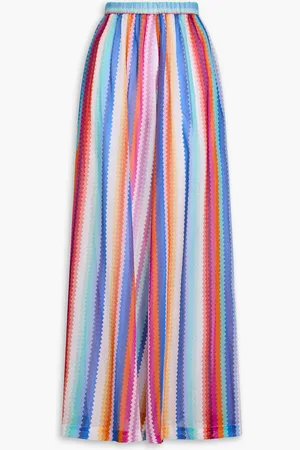 Missoni Bedruckte Hose mit weitem Bein aus Voile aus einer Baumwoll-Seidenmischung - - IT 36