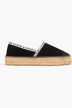 Moschino Espadrilles aus Veloursleder mit Print - - EU 36