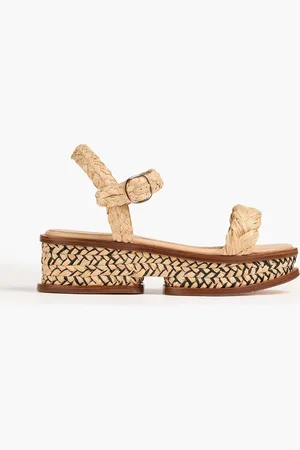 GABRIELA HEARST Michael Plateausandalen aus Raffiabast mit Flechtdetails - Neutral - EU 35