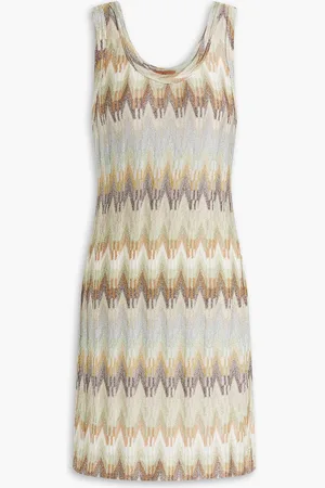 Missoni Mini-Strickkleid in Häkeloptik mit Metallic-Effekt - Neutral - IT 44