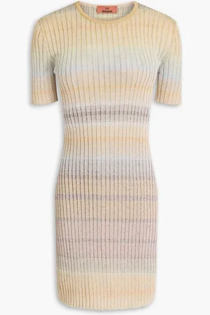 Missoni Mini-Strickkleid mit Metallic-Effekt in Häkeloptik - Neutral - IT 44
