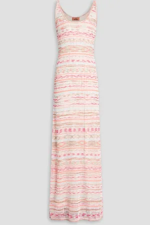 Missoni Maxi-Strickkleid in Häkeloptik in Space-Dye-Optik - Orange - IT 42
