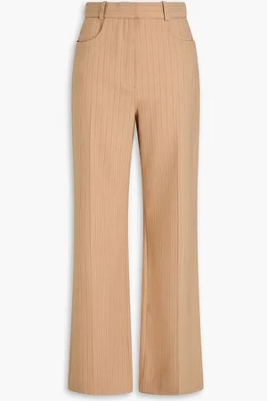 Maje Hose aus Tweed aus einer Wollmischung mit geradem Bein und Nadelstreifen - Neutral - FR 34