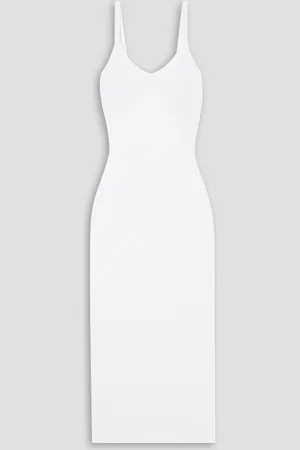 James Perse Midikleid aus einer gerippten Leinenmischung - Weiß - 4